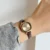 Dainty Black Square Women's Leather Watch