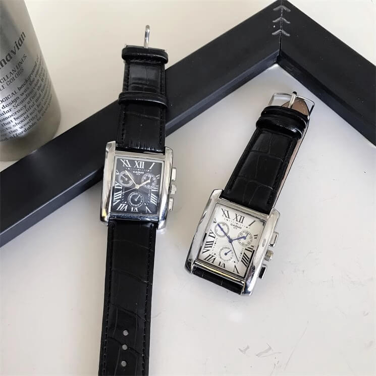 Trendy square simple men's watch
