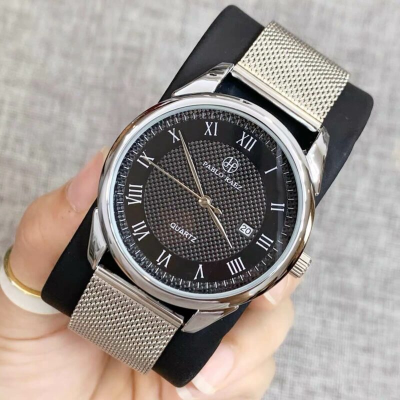 Round Waterproof Steel Band Watch