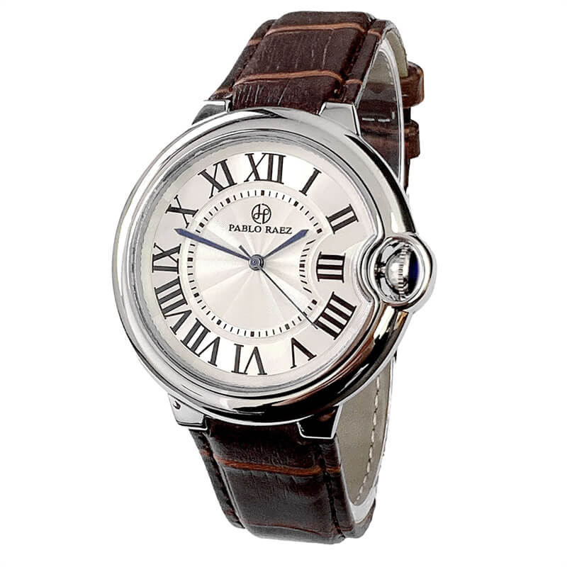 Business Round Leather Men's Watch