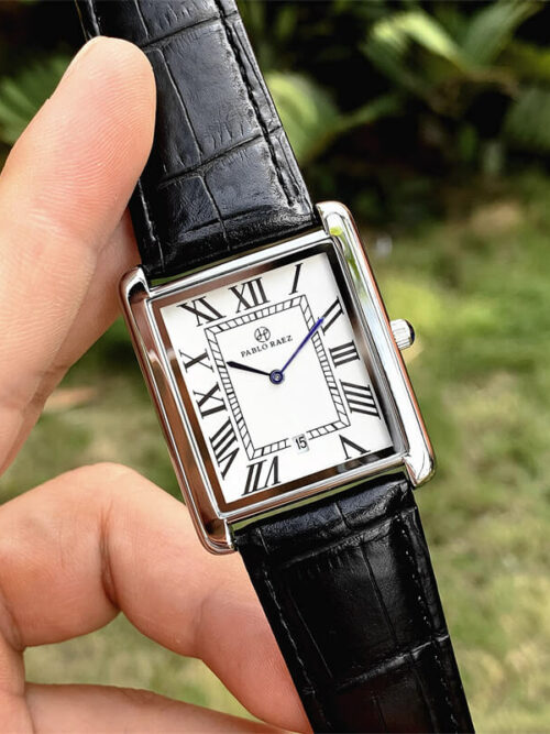 Classic Square Leather Strap Men's Watch