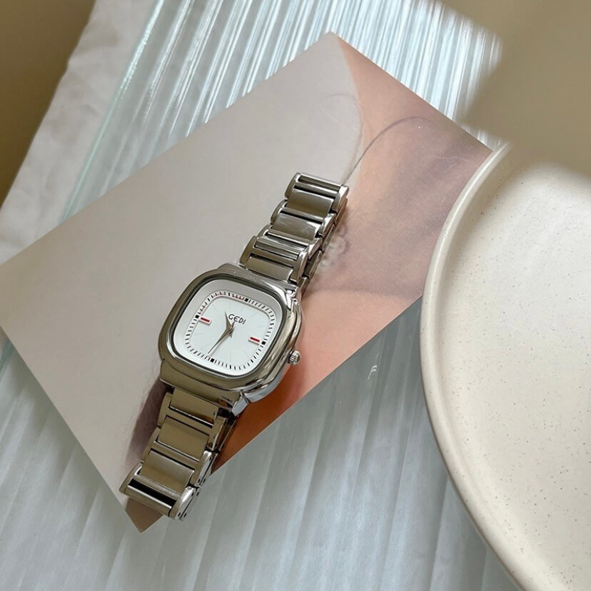 white square watch