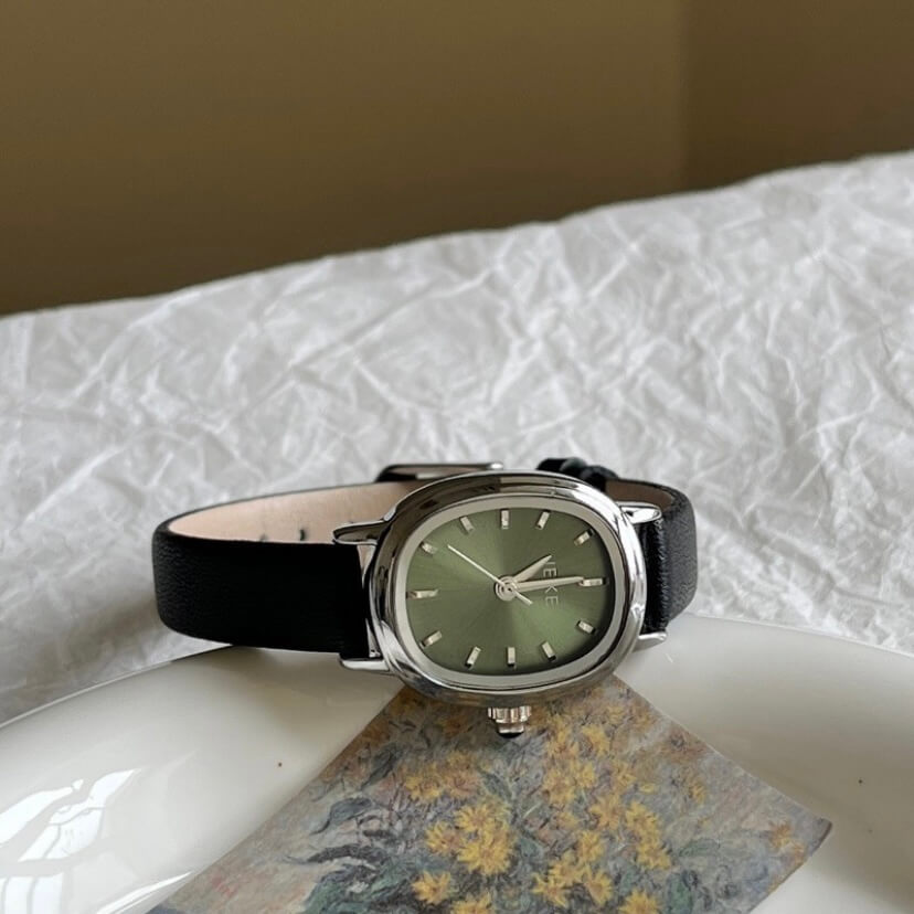green oval watch