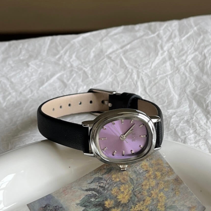 purple oval watch
