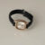 Dainty Black Square Quartz Leather Watch for Women