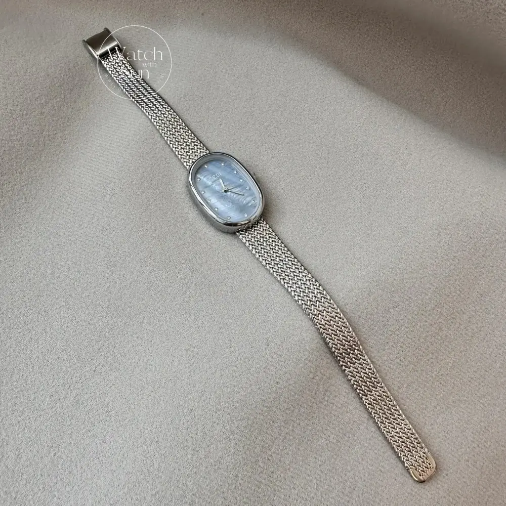 Classic Gold/Silver Oval Disc Bracelet Ladies Watch