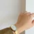 Classic Gold/Silver Oval Disc Bracelet Ladies Watch