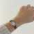 Dainty Black Oval Leather Watch for Women