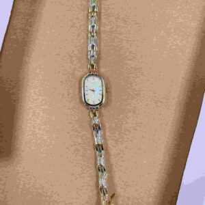 Dainty Gold/Silver Oval Mother of Pearl Bracelet Watch