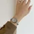 Classic Golden Round Women's Bracelet Watch