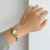 Chic Style Gold Round Stainless Steel Chain Watch for Women