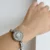 Medieval Style Gold/Silver Round Flip Bracelet Watch