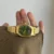 Chic Style Gold Emerald Green Oval Bracelet Ladies Watch