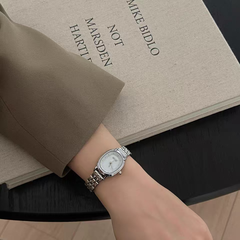 Vintage Gold/Silver Oval Face Bracelet Watch