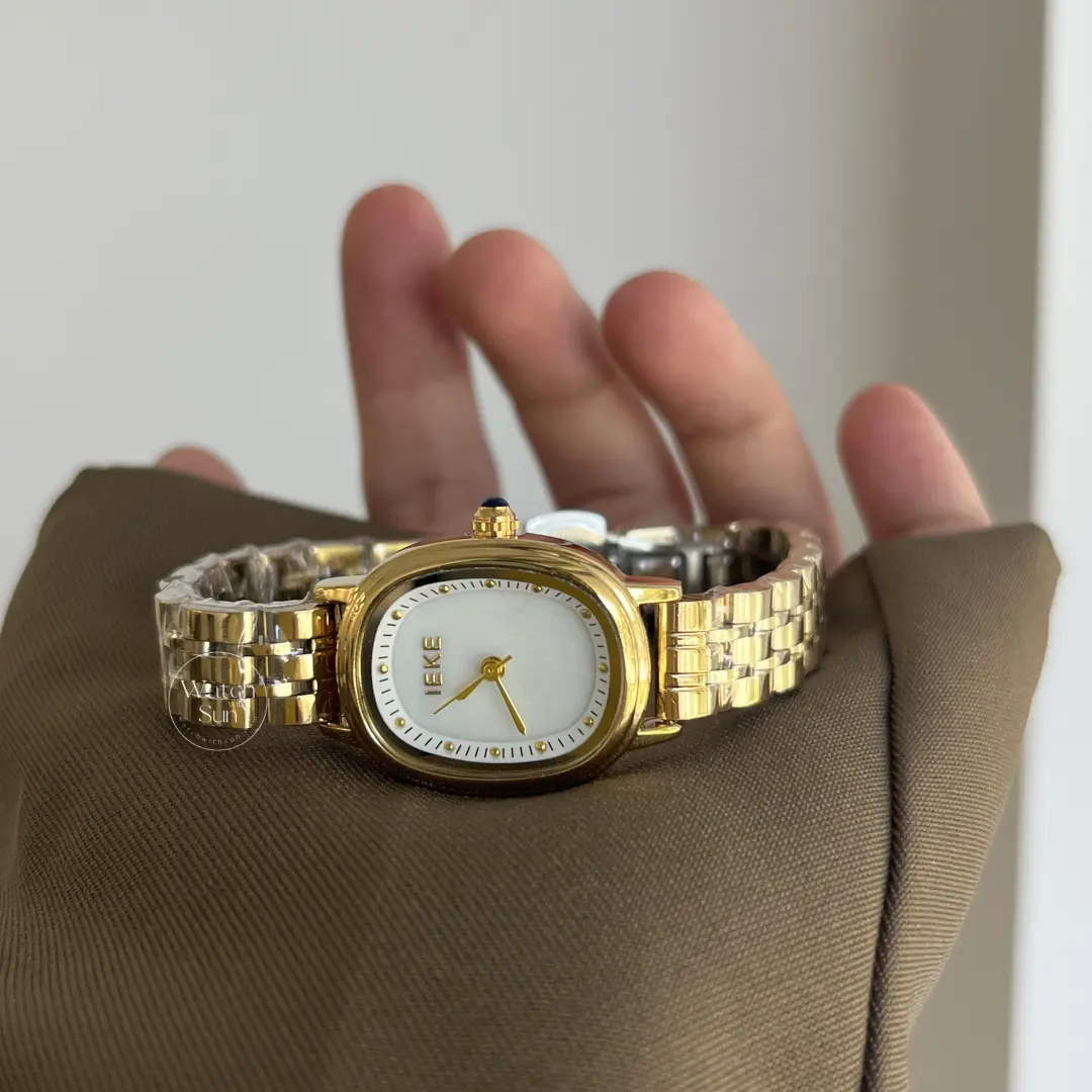 Vintage Gold/Silver Oval Face Bracelet Watch