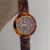 Vintage Amber Brown Round Acrylic Watch