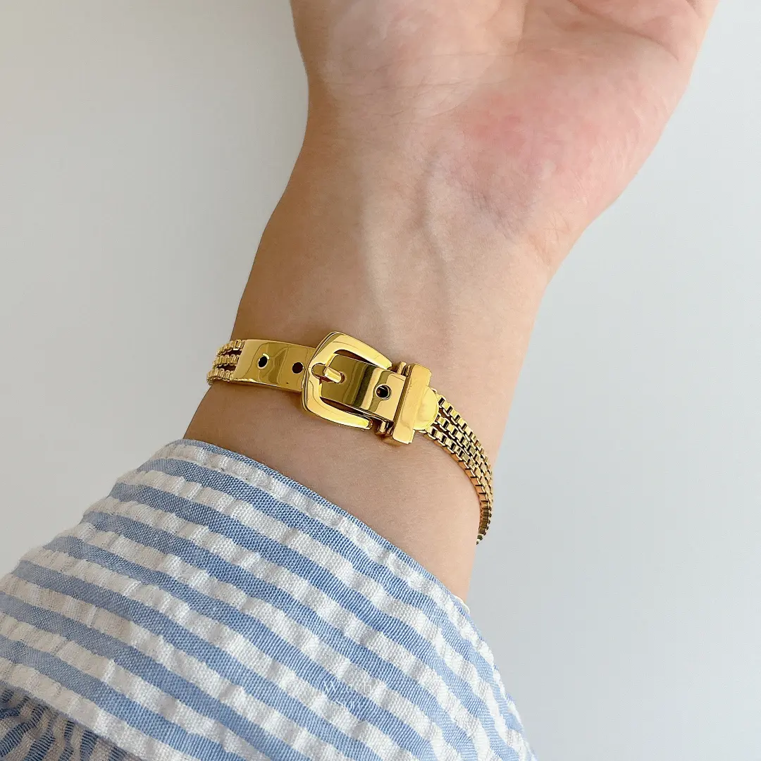 Classic Gold/Silver Snake Head Chain Watch for Women