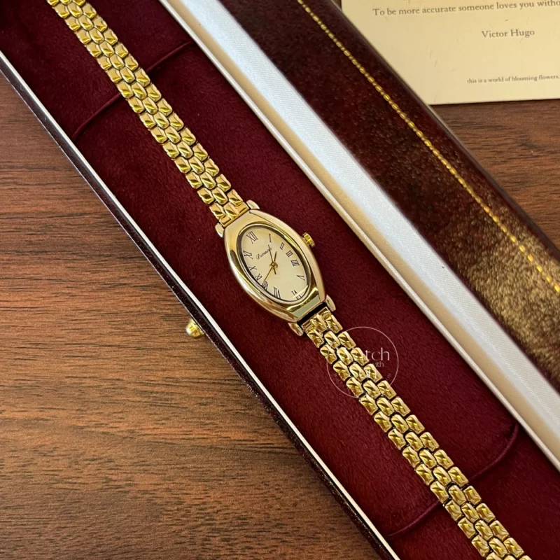 N255-3 Dainty Gold Bracelet Watch for Women