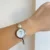 Chic Style White Round Mother of Pearl Bracelet Watch