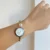 Chic Style White Round Mother of Pearl Bracelet Watch