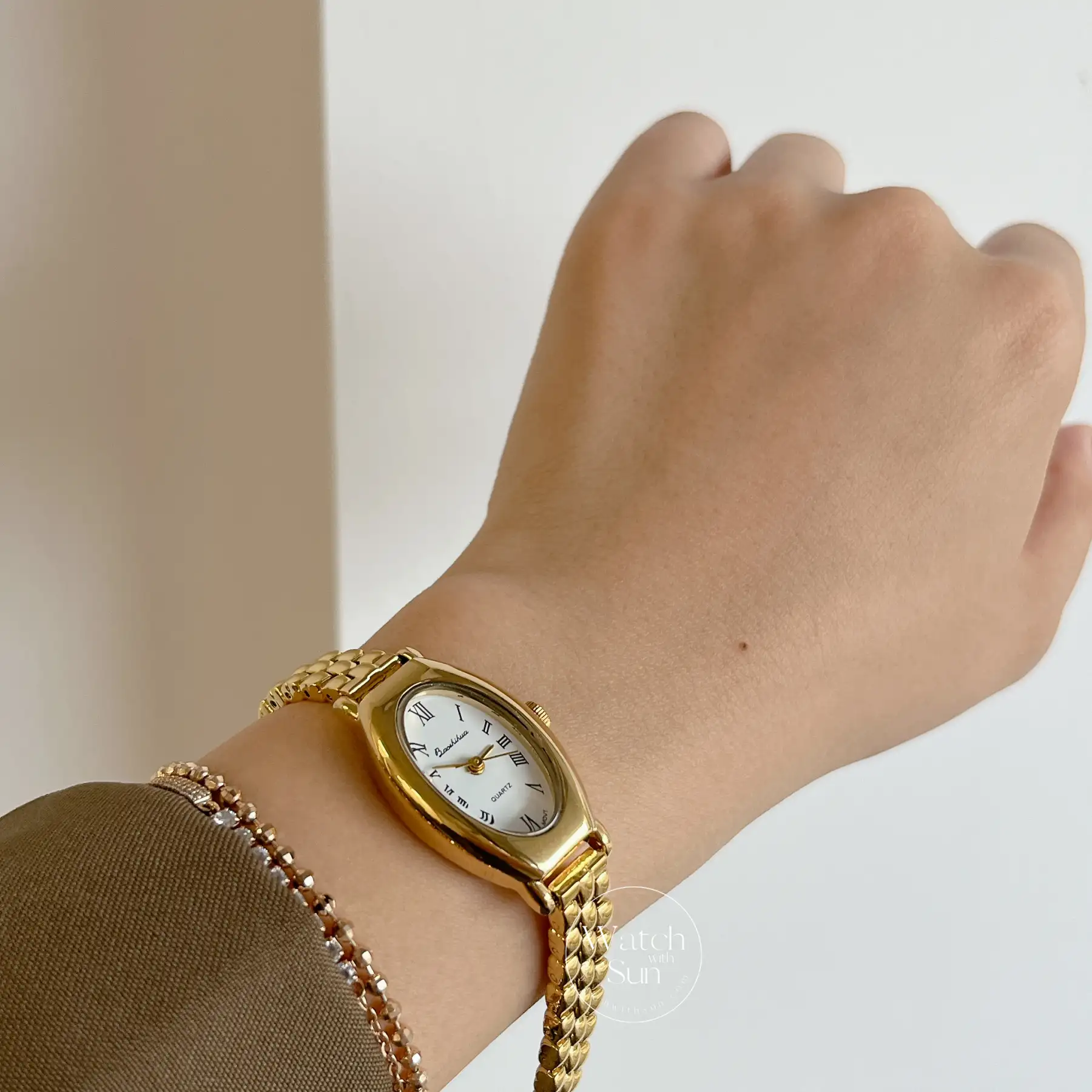 Dainty Gold Bracelet Watch for Women