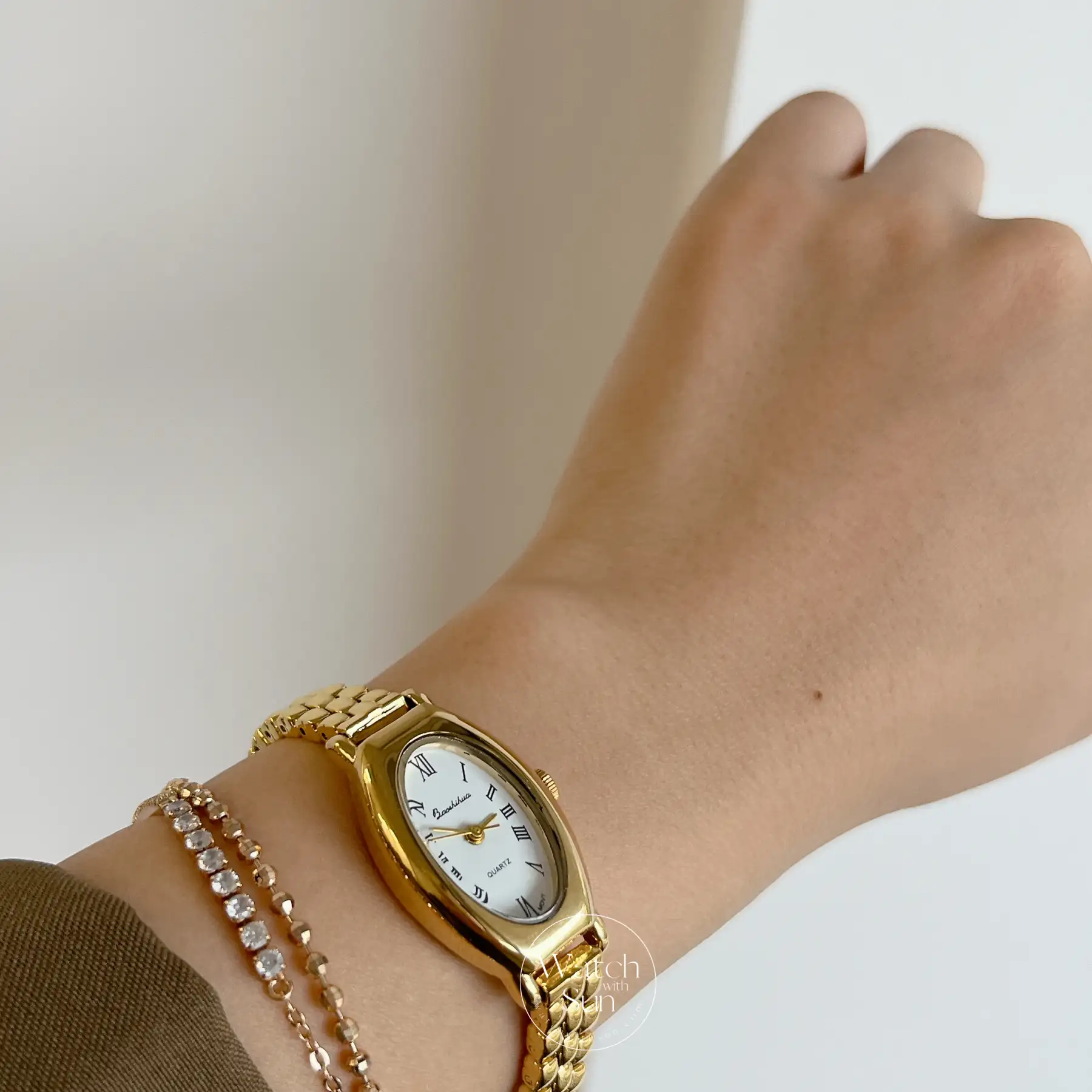Dainty Gold Bracelet Watch for Women