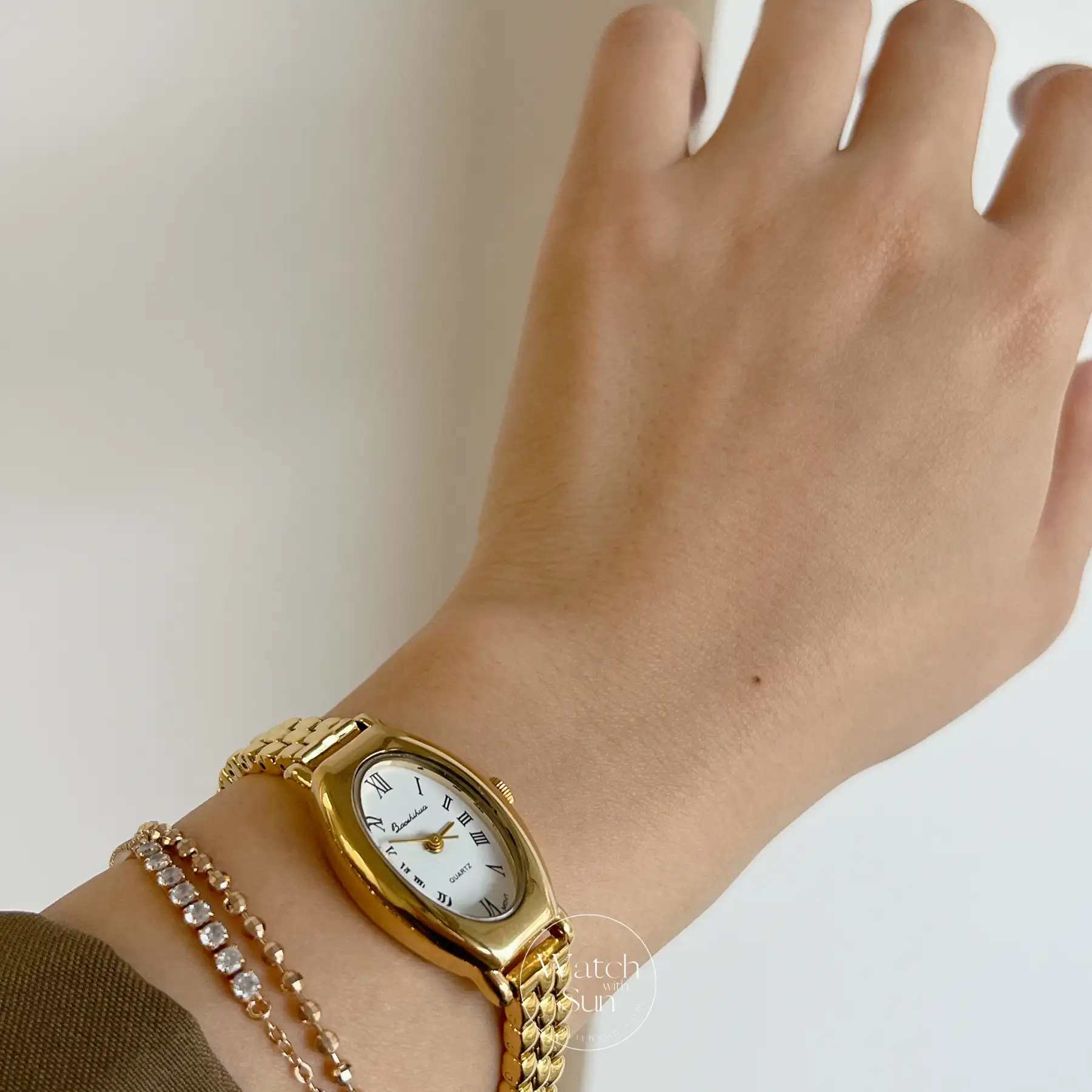 Dainty Gold Bracelet Watch for Women