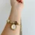 Dainty Gold Round Charms Bracelet Watch