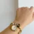 Dainty Gold Round Charms Bracelet Watch