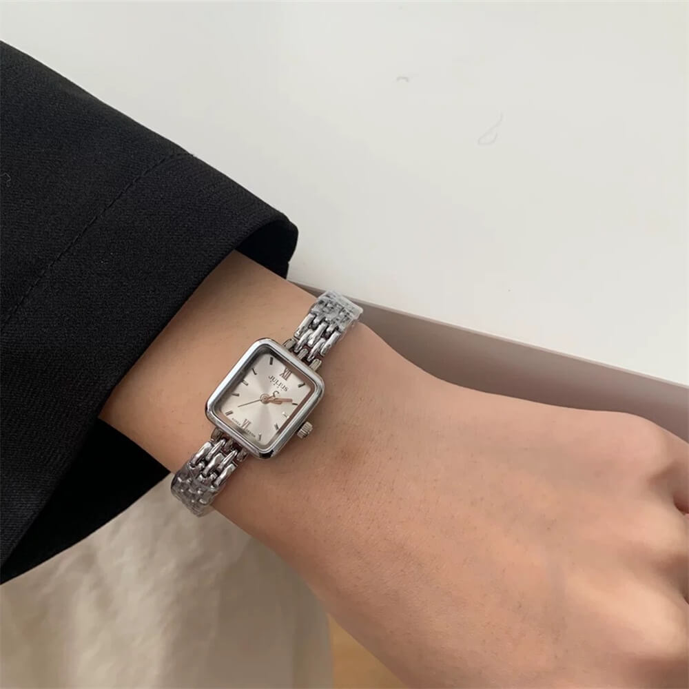 Square Gold Stainless Steel Elegant Watch