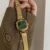 Square Face Dainty Golden Bracelet Watch