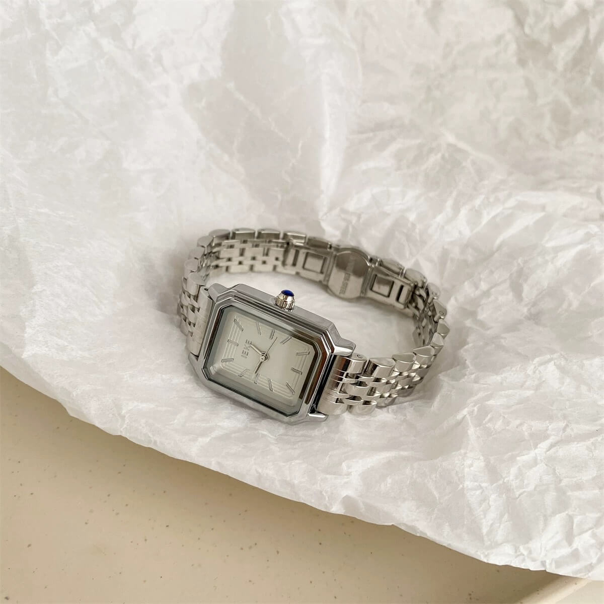 Vintage Style Square Face Gold/Silver Bracelet Watch