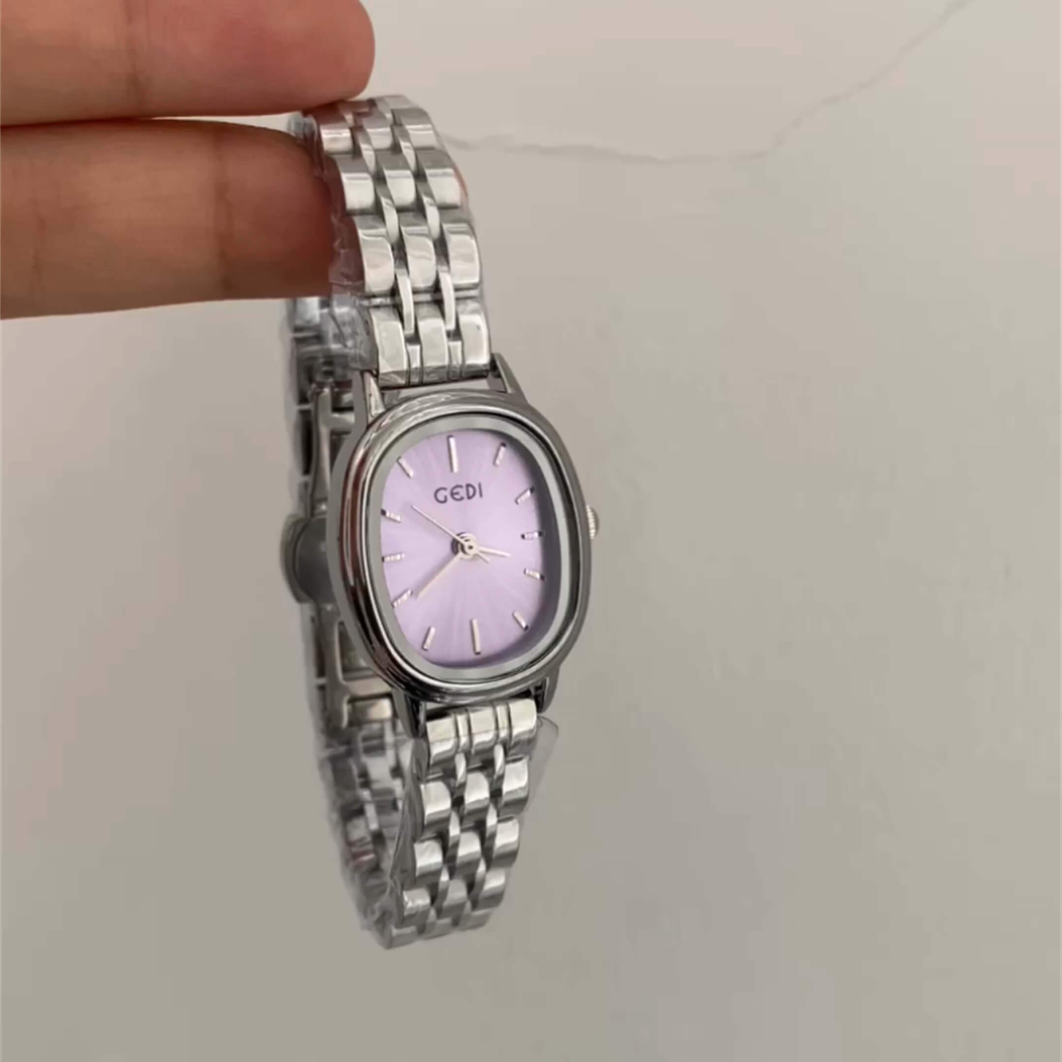 Women’s Oval Dial Stainless Steel Bracelet Watch