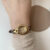 Classic Brown/Black Polygon Leather Wristwatch