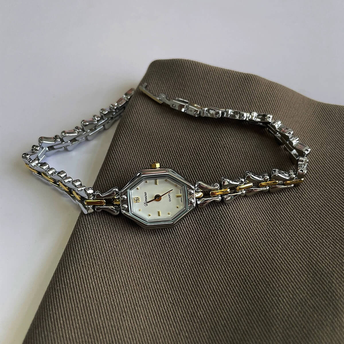 Irregular small face bracelet watch