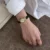 Classic Oval Face Brown/Black Leather Watch