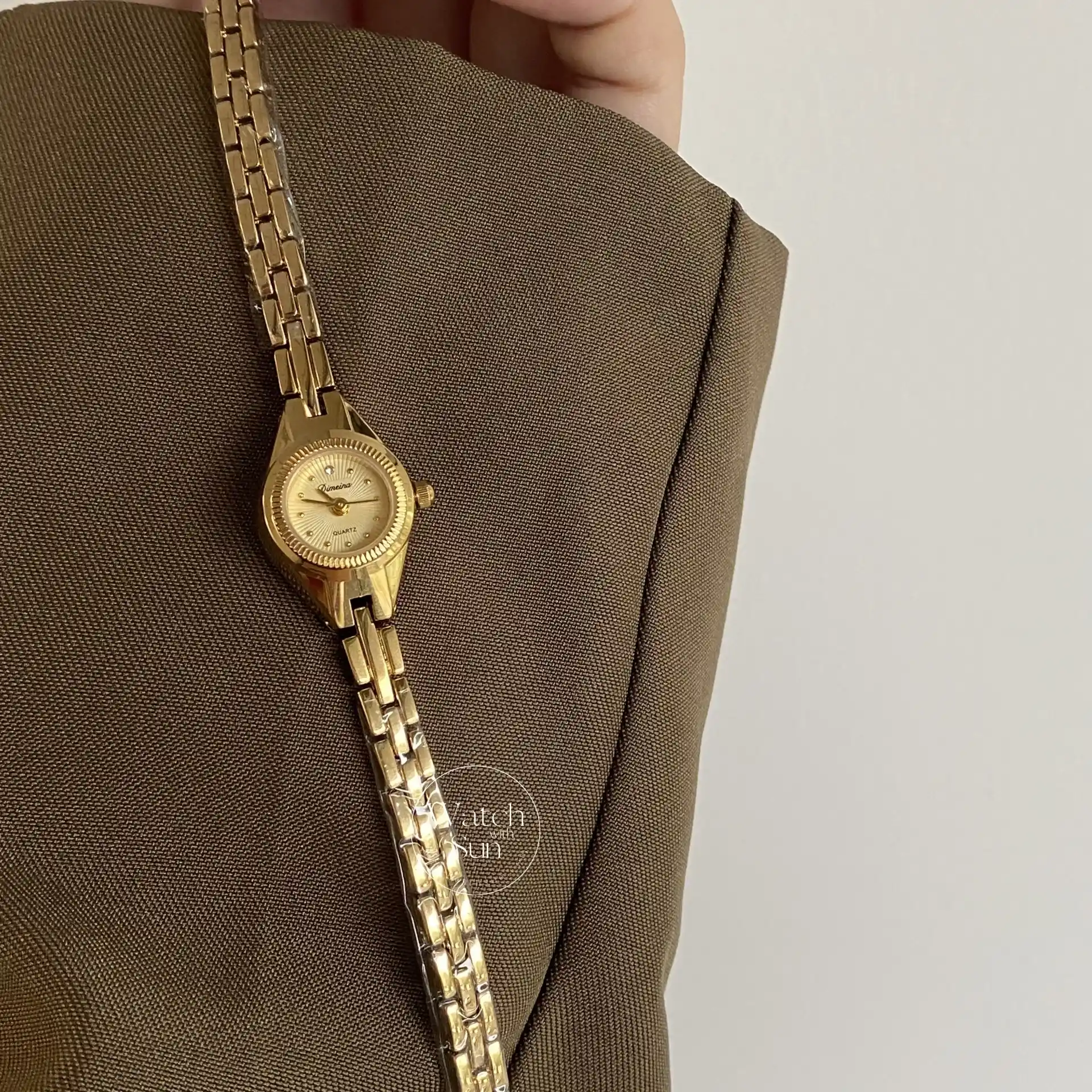 Chic Style Gold/Silver Round Stainless Steel Watch