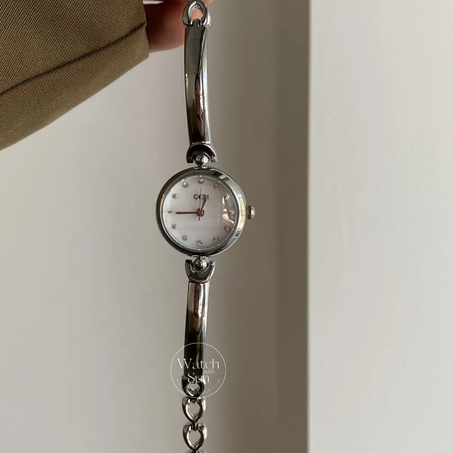 Chic Style Silver Round Stainless Steel Bracelet Watch