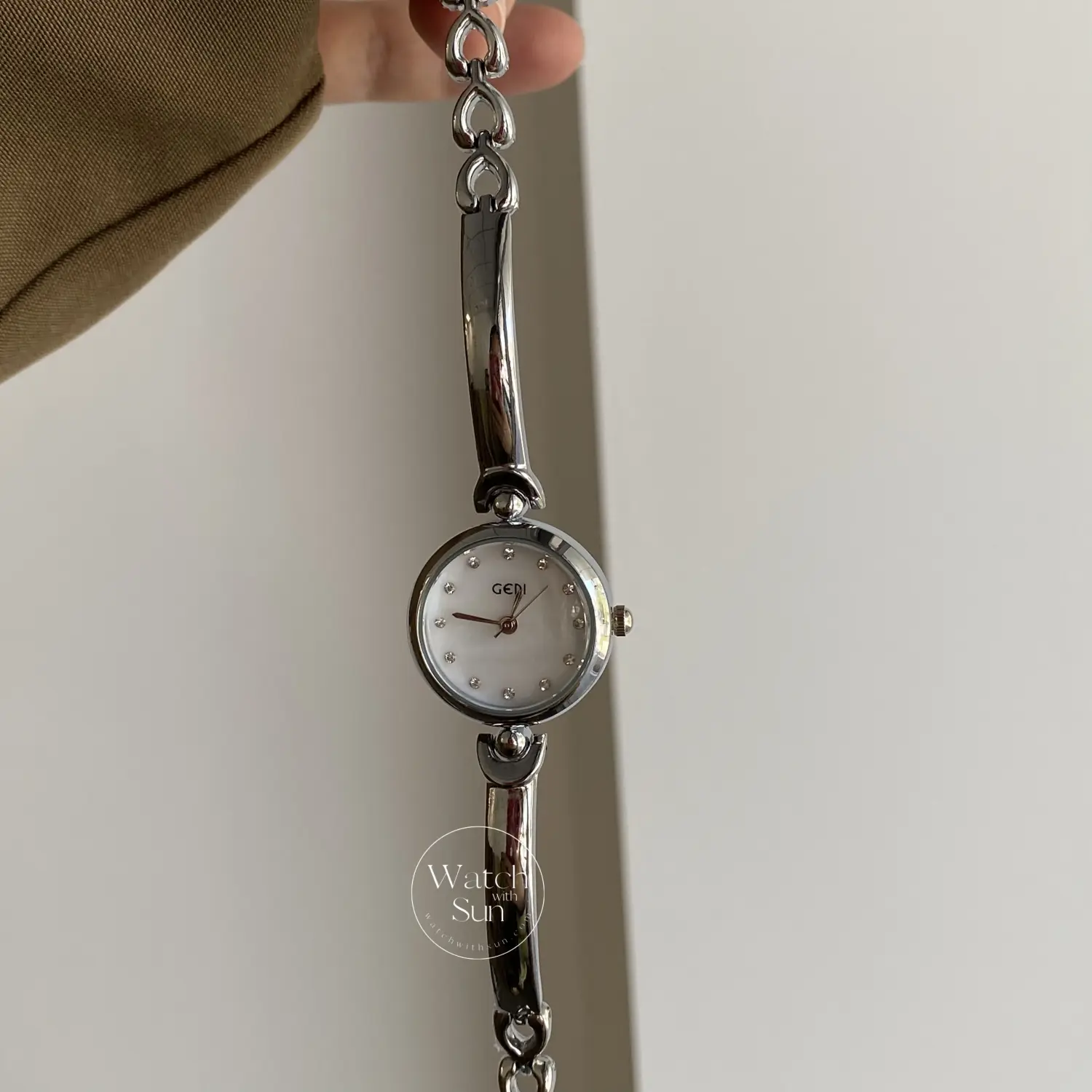 Chic Style Silver Round Stainless Steel Bracelet Watch