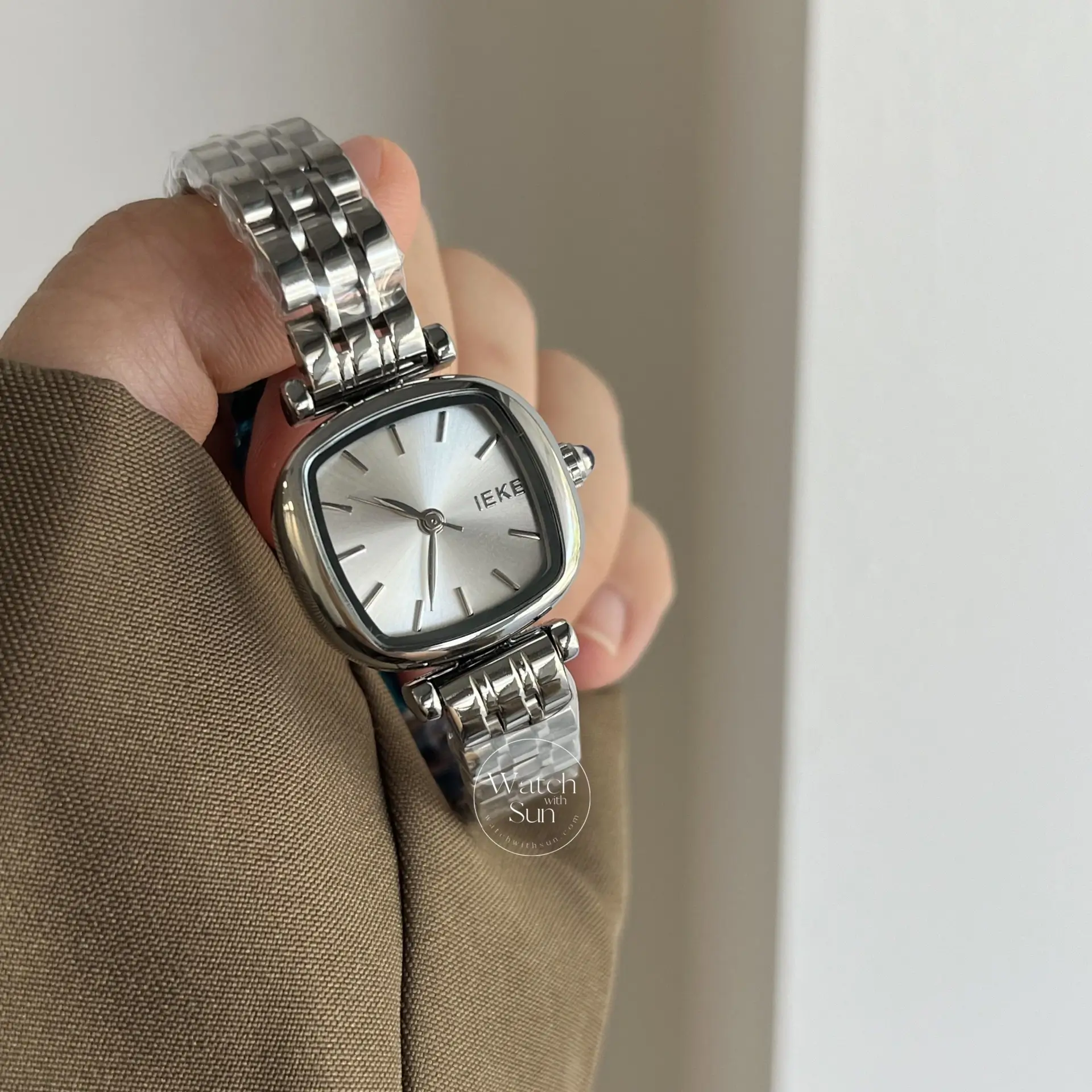 Dainty Silver Square Bracelet Ladies Stainless Steel Watch