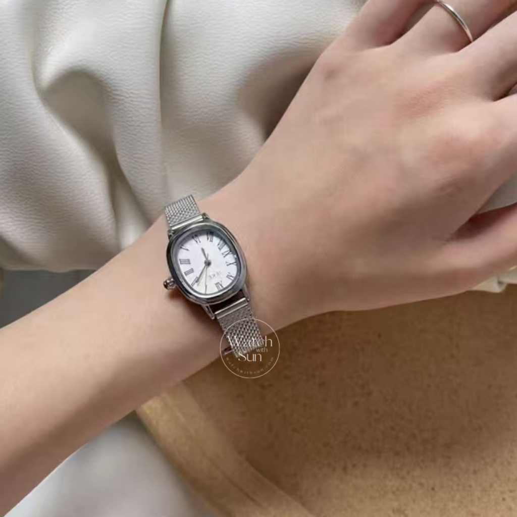 Dainty Silver/Gold/Rose Gold Oval Stainless Steel Watch