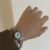 Chic Silver-Pink/Blue/White Round Face Bracelet Watch