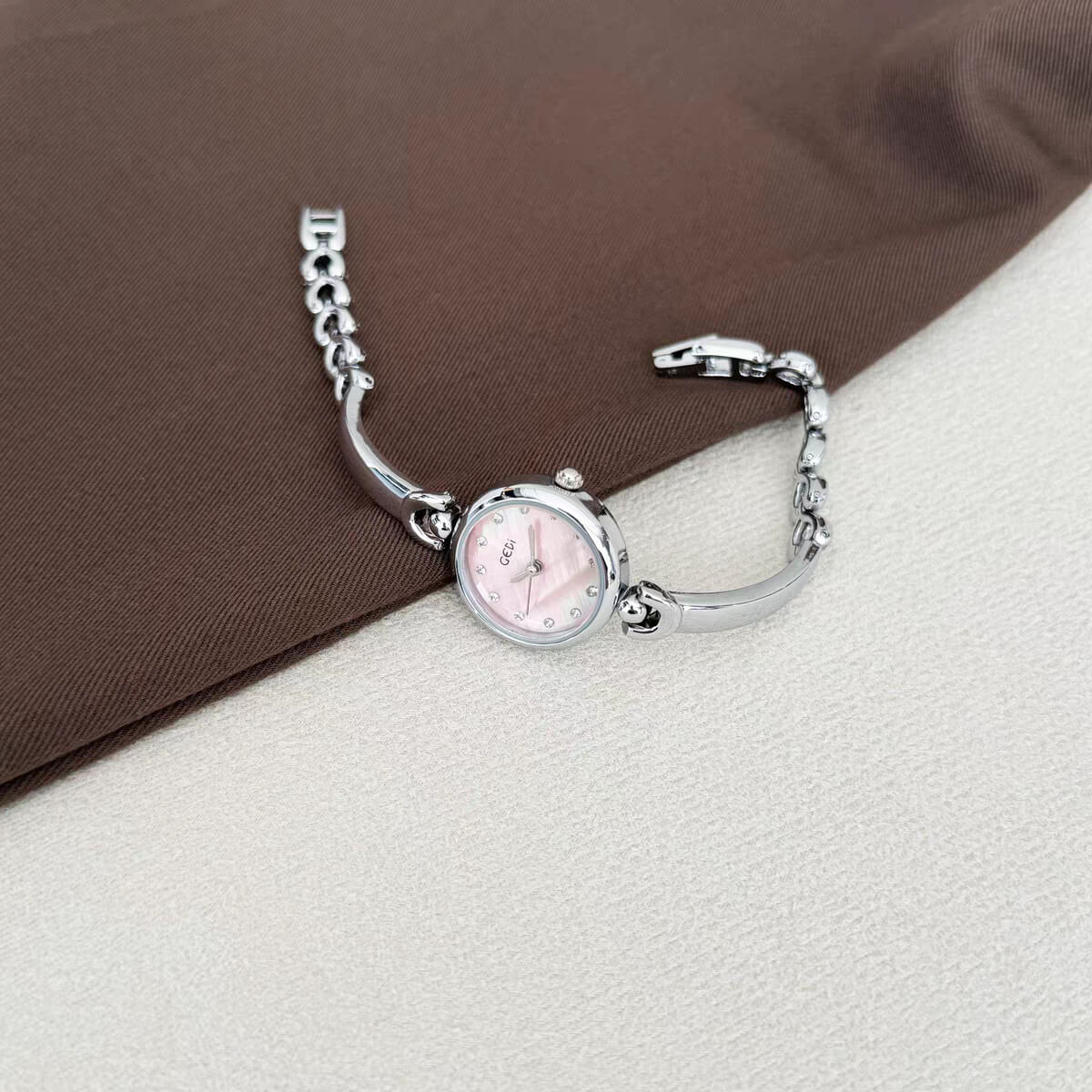 Chic Style Silver Round Stainless Steel Bracelet Watch