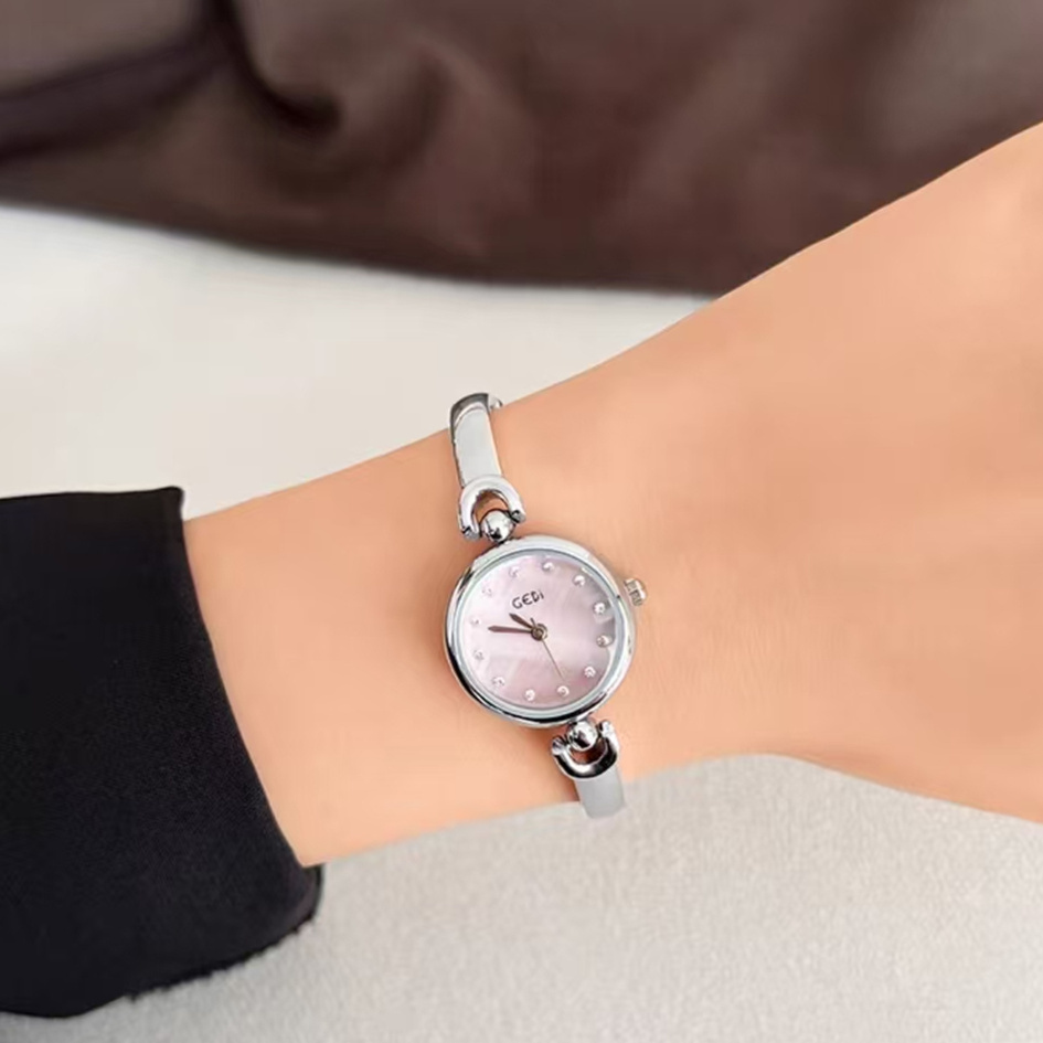 Chic Style Silver Round Stainless Steel Bracelet Watch