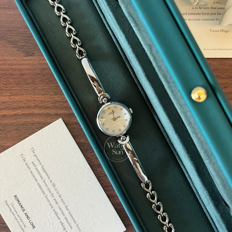 Chic Style Silver Round Stainless Steel Bracelet Watch