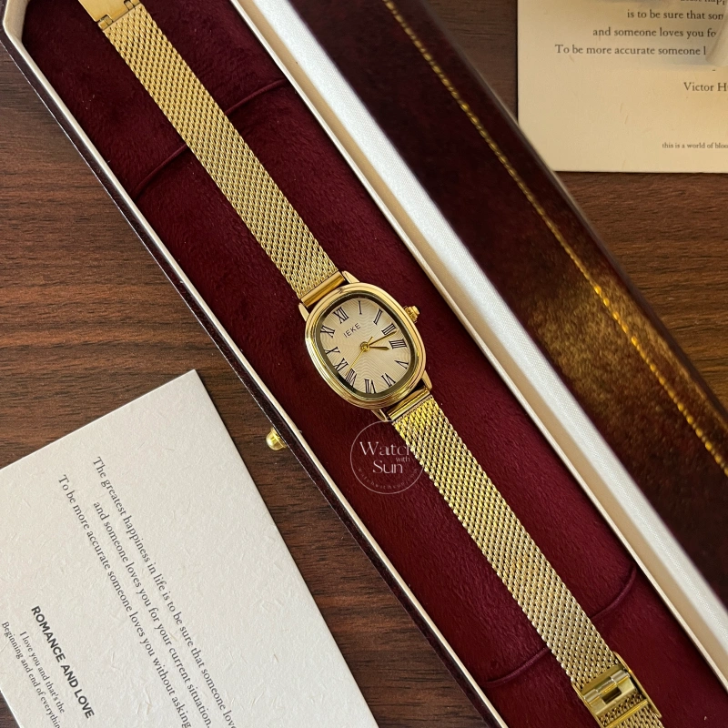Dainty Silver/Gold/Rose Gold Oval Stainless Steel Watch