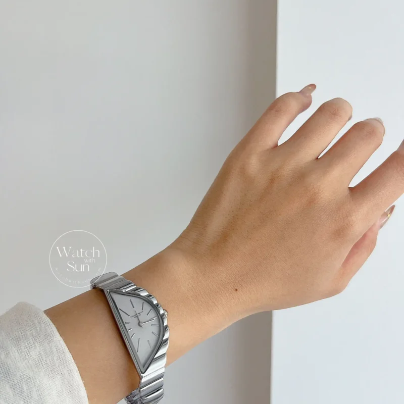 Vintage Inspired Gold/Silver Bracelet Watch for Women Modern Art Deco Vibe Asymmetrical Watch