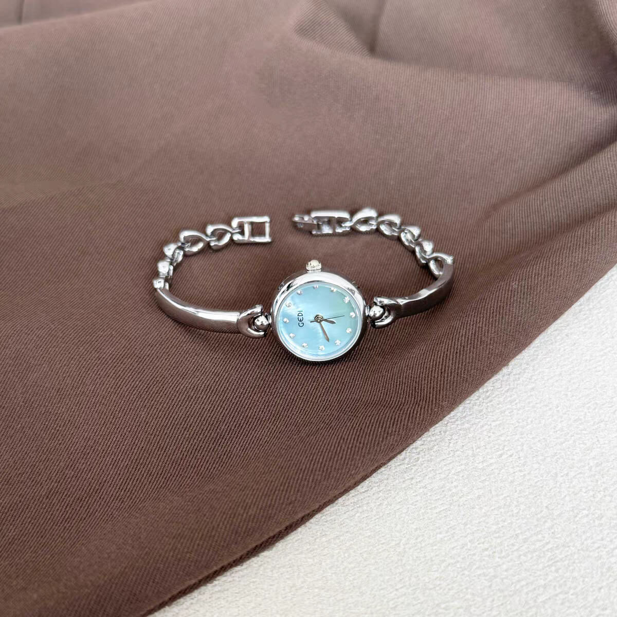 Chic Style Silver Round Stainless Steel Bracelet Watch