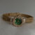 Chic Gold-Emerald Round Stainless Steel Watch