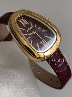 Vintage Style Brown Snake Head Shape Leather Watch